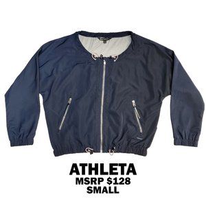 ATHLETA $128 Chill Bomber Jacket Navy Blue Small